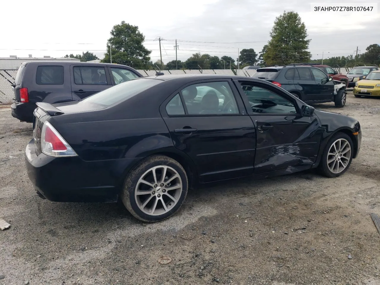 2008 Ford Fusion Se VIN: 3FAHP07Z78R107647 Lot: 72216914