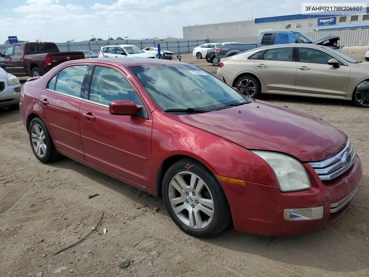 2008 Ford Fusion Sel VIN: 3FAHP02178R206907 Lot: 72224354