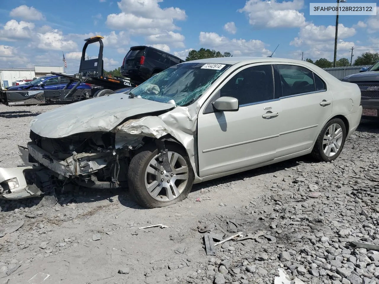 2008 Ford Fusion Sel VIN: 3FAHP08128R223122 Lot: 72442914