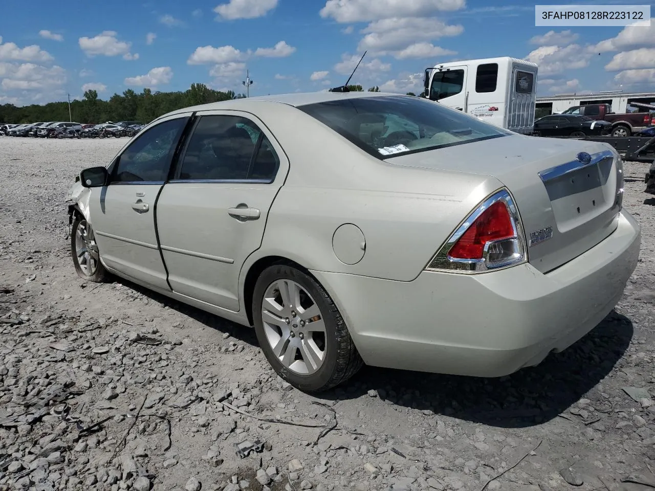 2008 Ford Fusion Sel VIN: 3FAHP08128R223122 Lot: 72442914