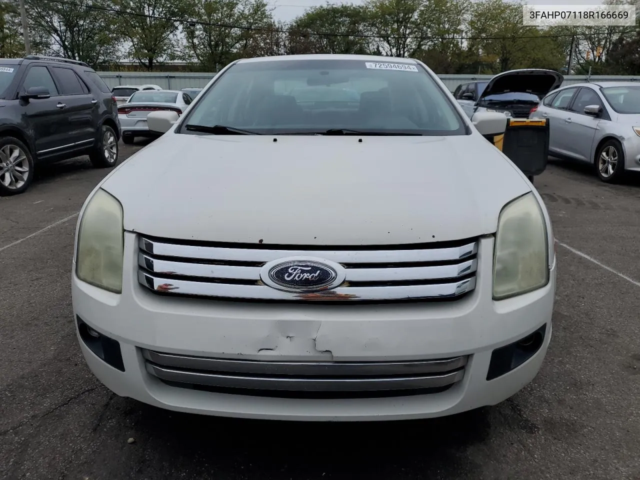 2008 Ford Fusion Se VIN: 3FAHP07118R166669 Lot: 72594694