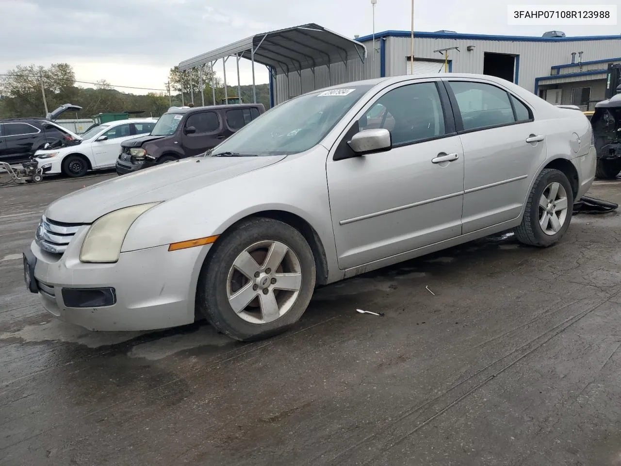 2008 Ford Fusion Se VIN: 3FAHP07108R123988 Lot: 72907934