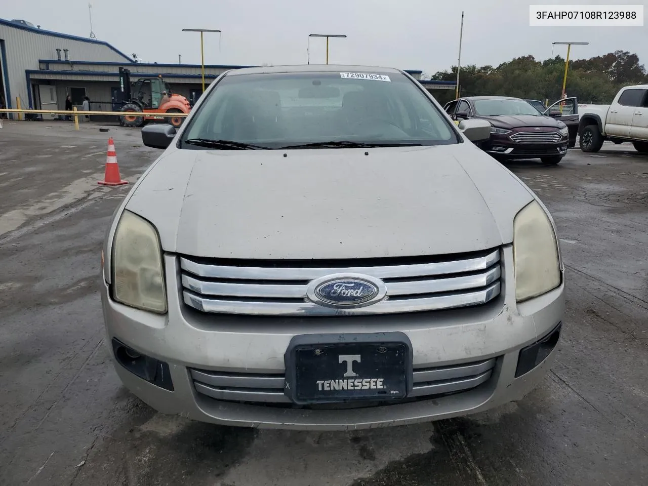 2008 Ford Fusion Se VIN: 3FAHP07108R123988 Lot: 72907934