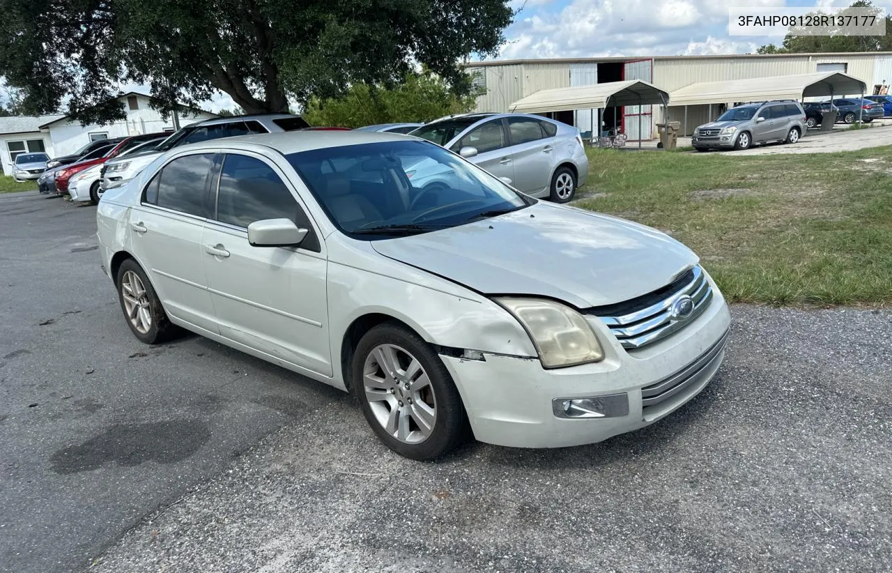 2008 Ford Fusion Sel VIN: 3FAHP08128R137177 Lot: 74574624