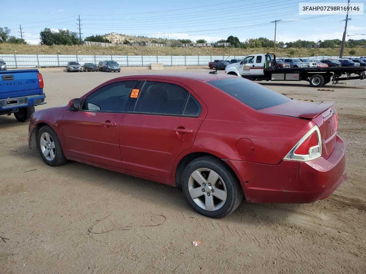 2008 Ford Fusion Se VIN: 3FAHP07Z98R169146 Lot: 75864604