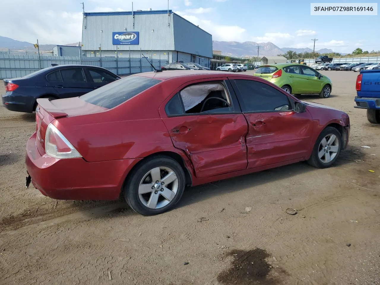 2008 Ford Fusion Se VIN: 3FAHP07Z98R169146 Lot: 75864604