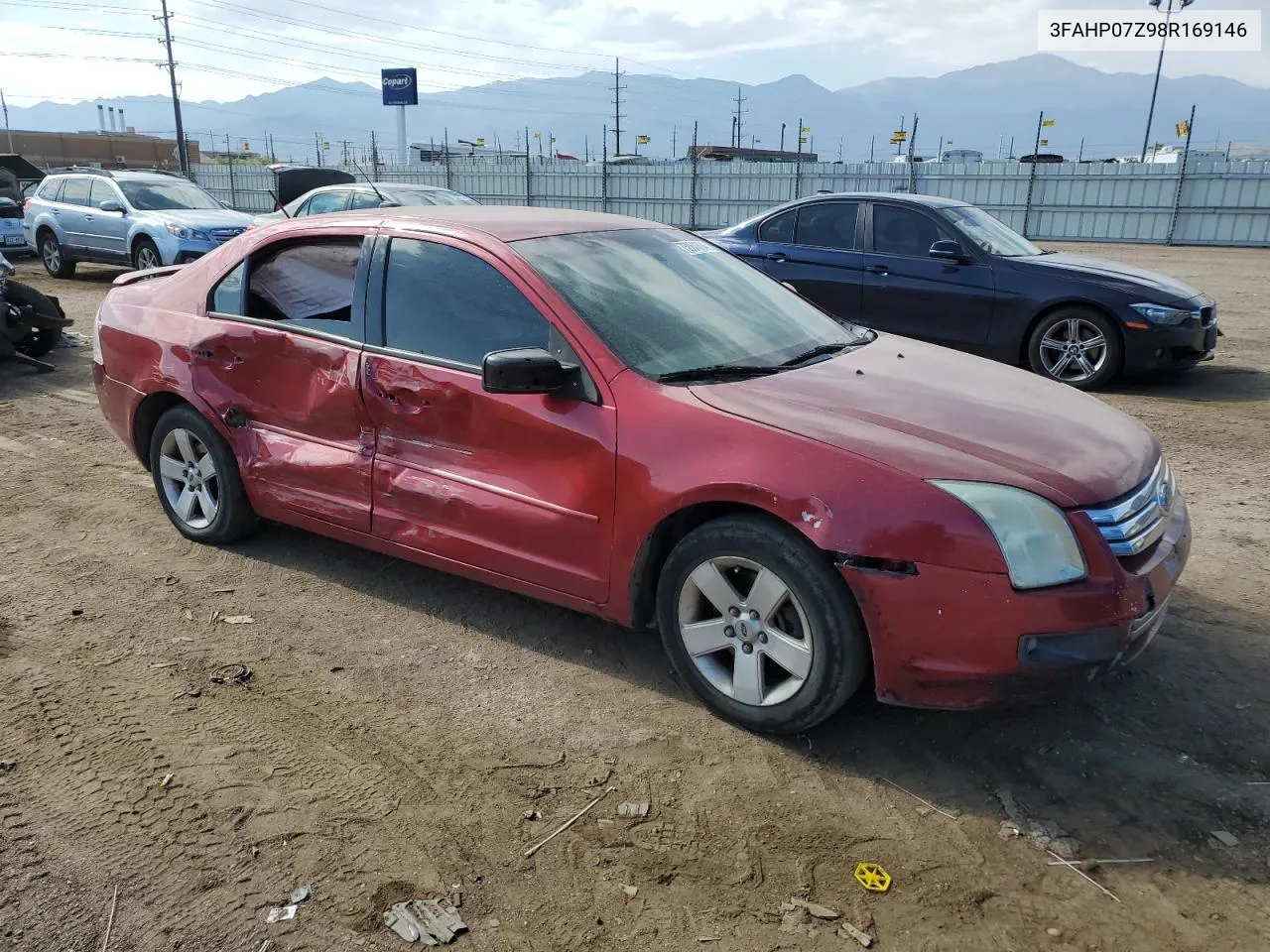 2008 Ford Fusion Se VIN: 3FAHP07Z98R169146 Lot: 75864604