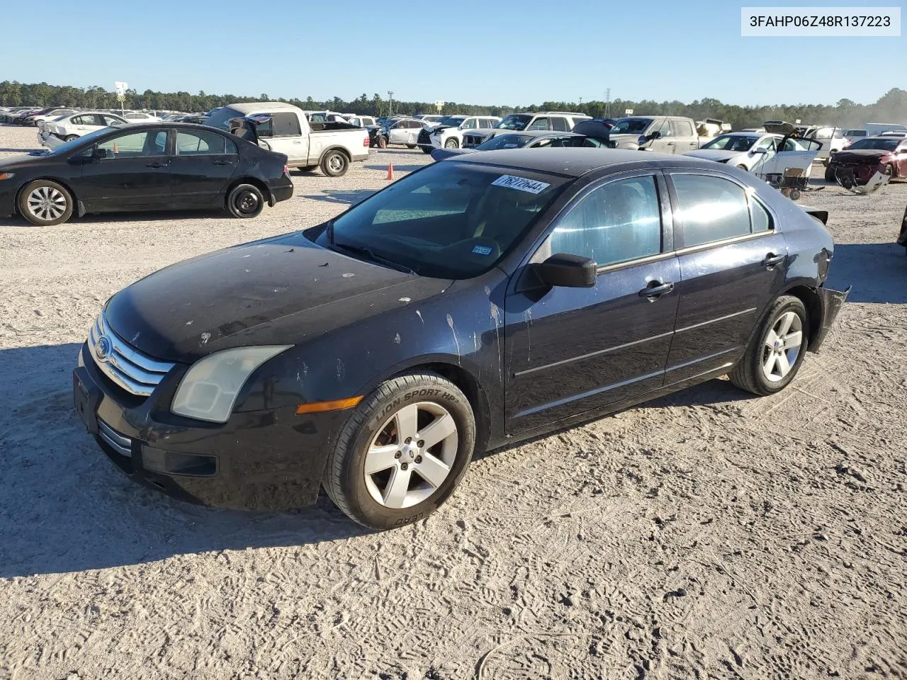 2008 Ford Fusion S VIN: 3FAHP06Z48R137223 Lot: 76272644