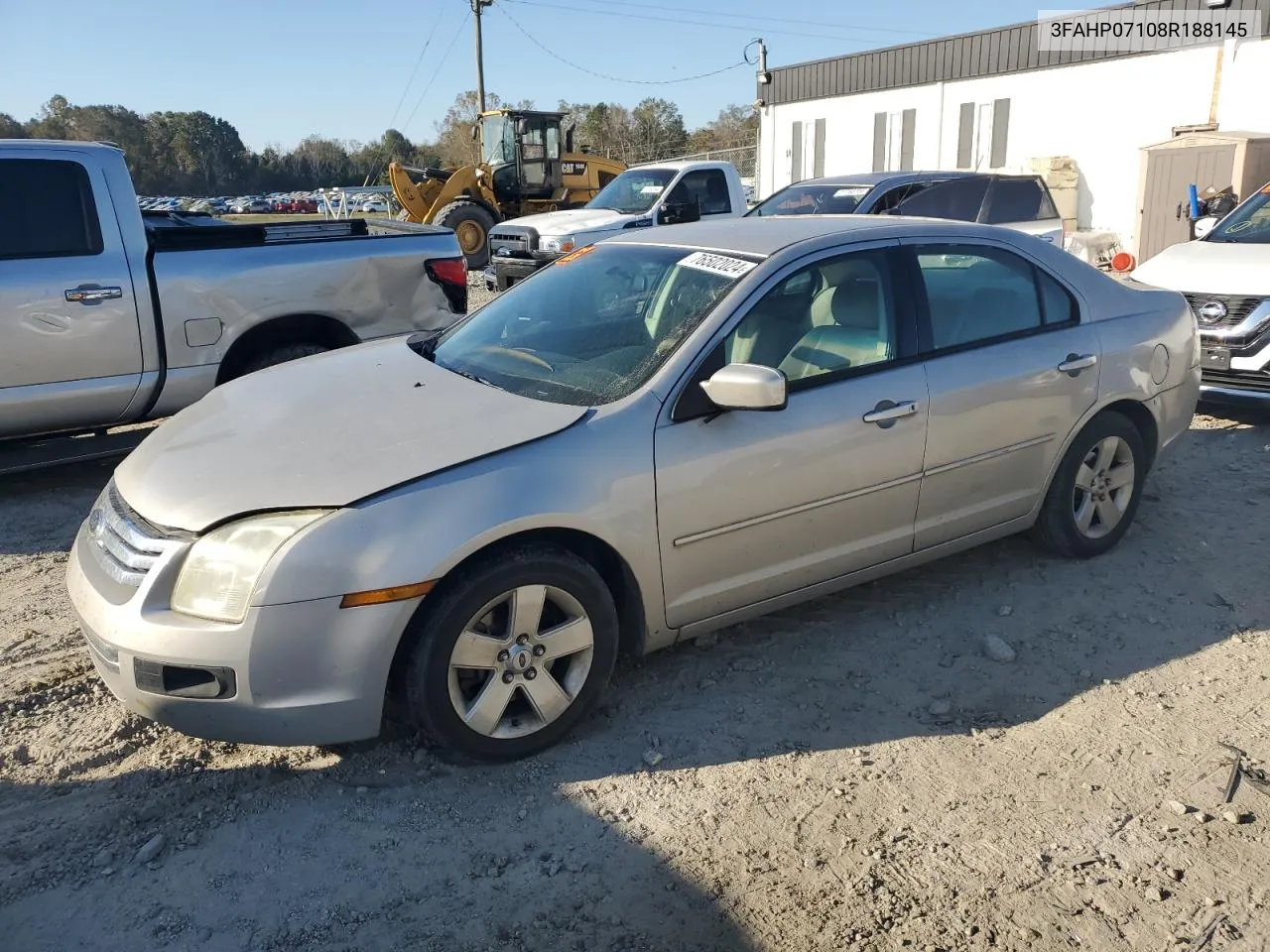 2008 Ford Fusion Se VIN: 3FAHP07108R188145 Lot: 76502024