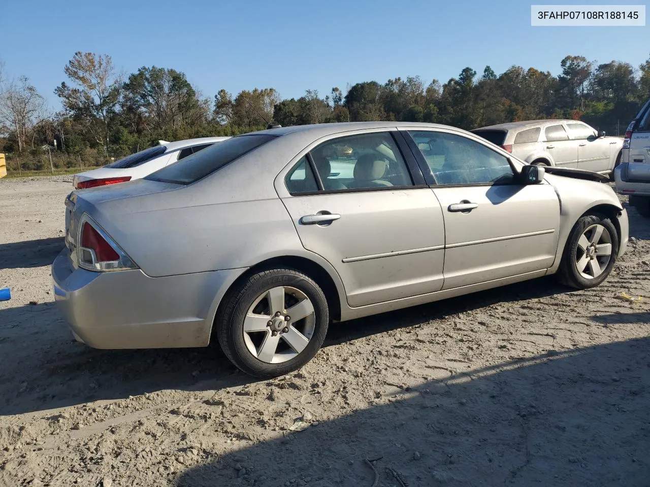 2008 Ford Fusion Se VIN: 3FAHP07108R188145 Lot: 76502024