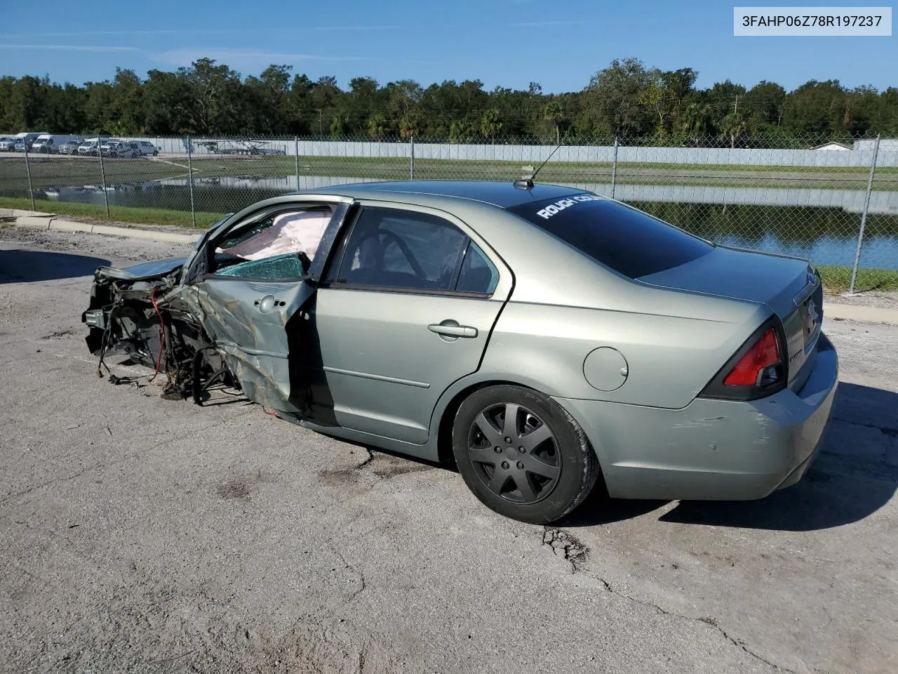 2008 Ford Fusion S VIN: 3FAHP06Z78R197237 Lot: 77408114