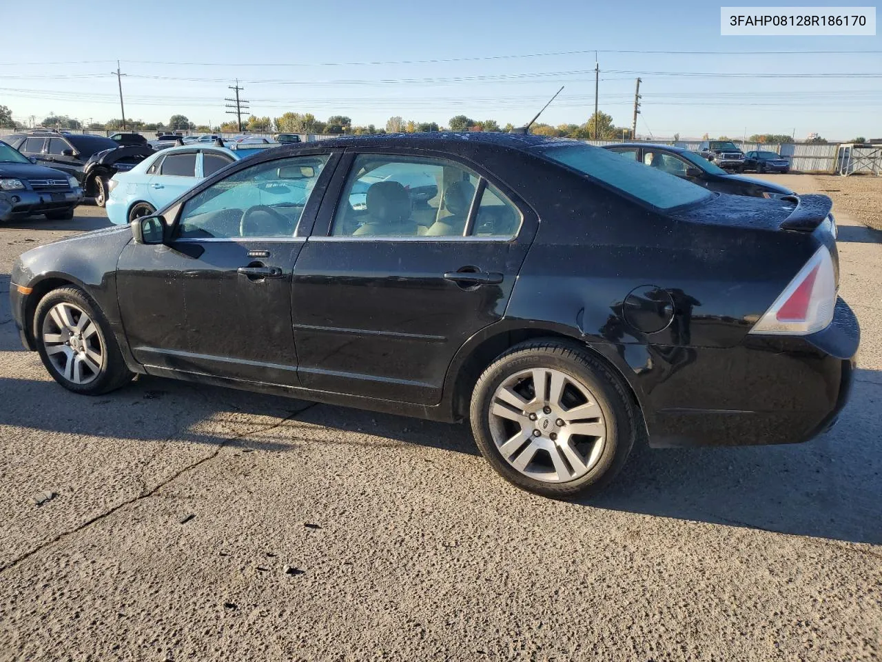 2008 Ford Fusion Sel VIN: 3FAHP08128R186170 Lot: 77639204