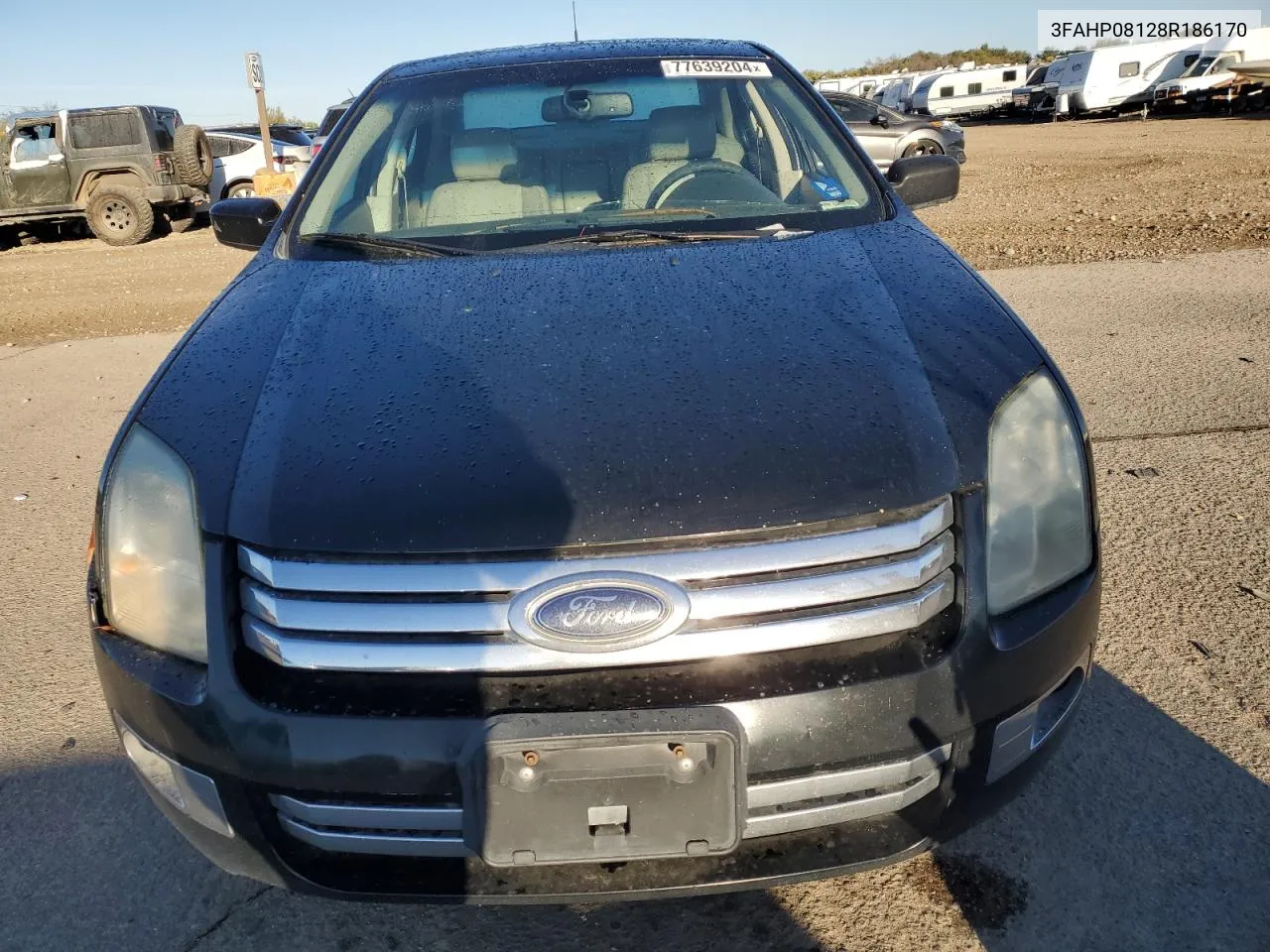 2008 Ford Fusion Sel VIN: 3FAHP08128R186170 Lot: 77639204