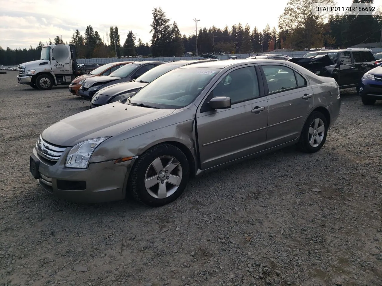 2008 Ford Fusion Se VIN: 3FAHP01178R186692 Lot: 77791094