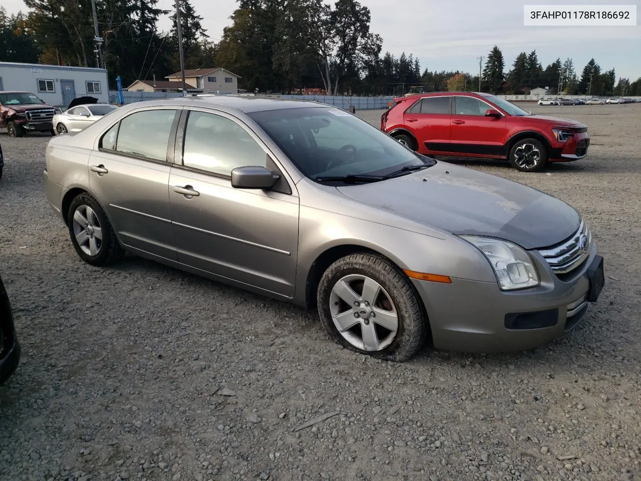 2008 Ford Fusion Se VIN: 3FAHP01178R186692 Lot: 77791094