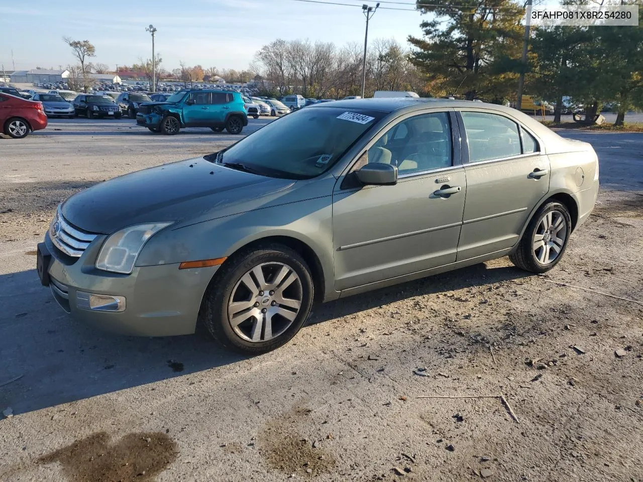 2008 Ford Fusion Sel VIN: 3FAHP081X8R254280 Lot: 77793484