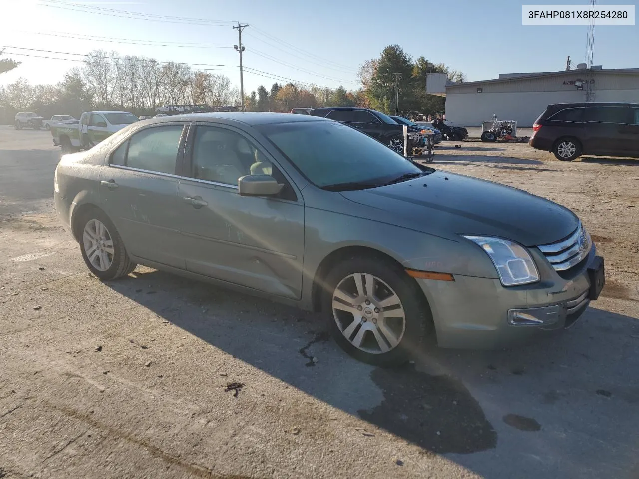 2008 Ford Fusion Sel VIN: 3FAHP081X8R254280 Lot: 77793484