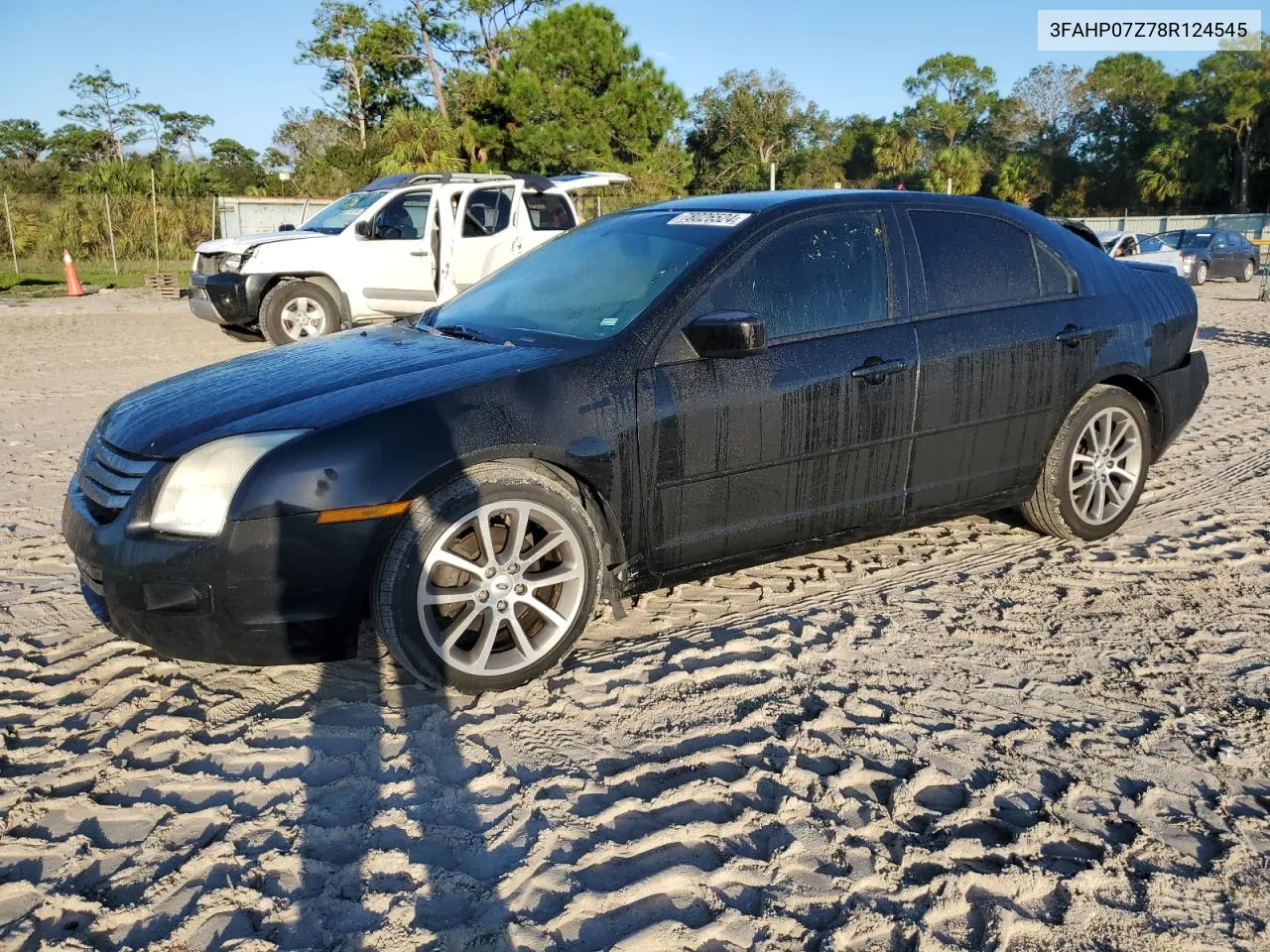 2008 Ford Fusion Se VIN: 3FAHP07Z78R124545 Lot: 78026524