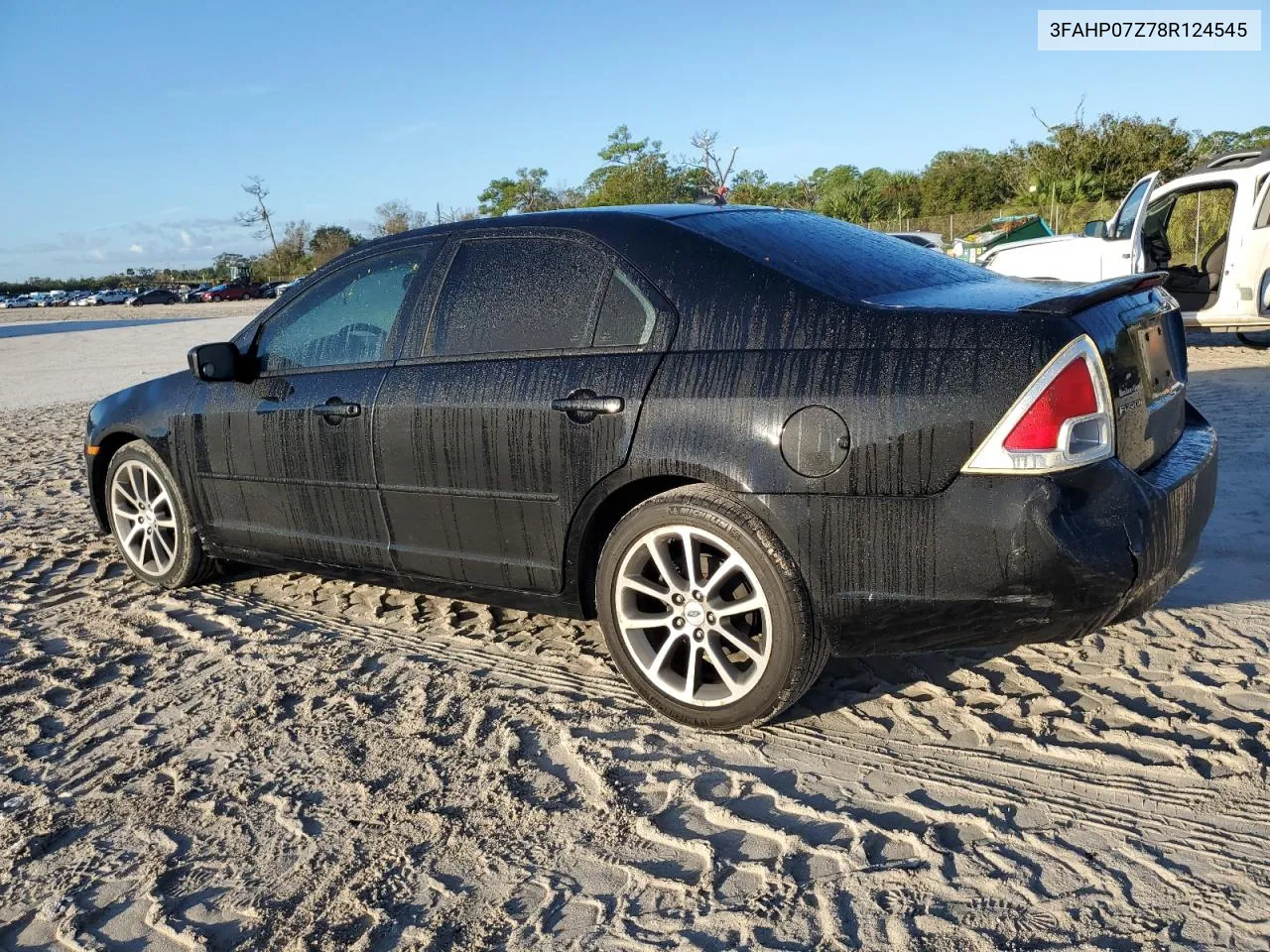 2008 Ford Fusion Se VIN: 3FAHP07Z78R124545 Lot: 78026524