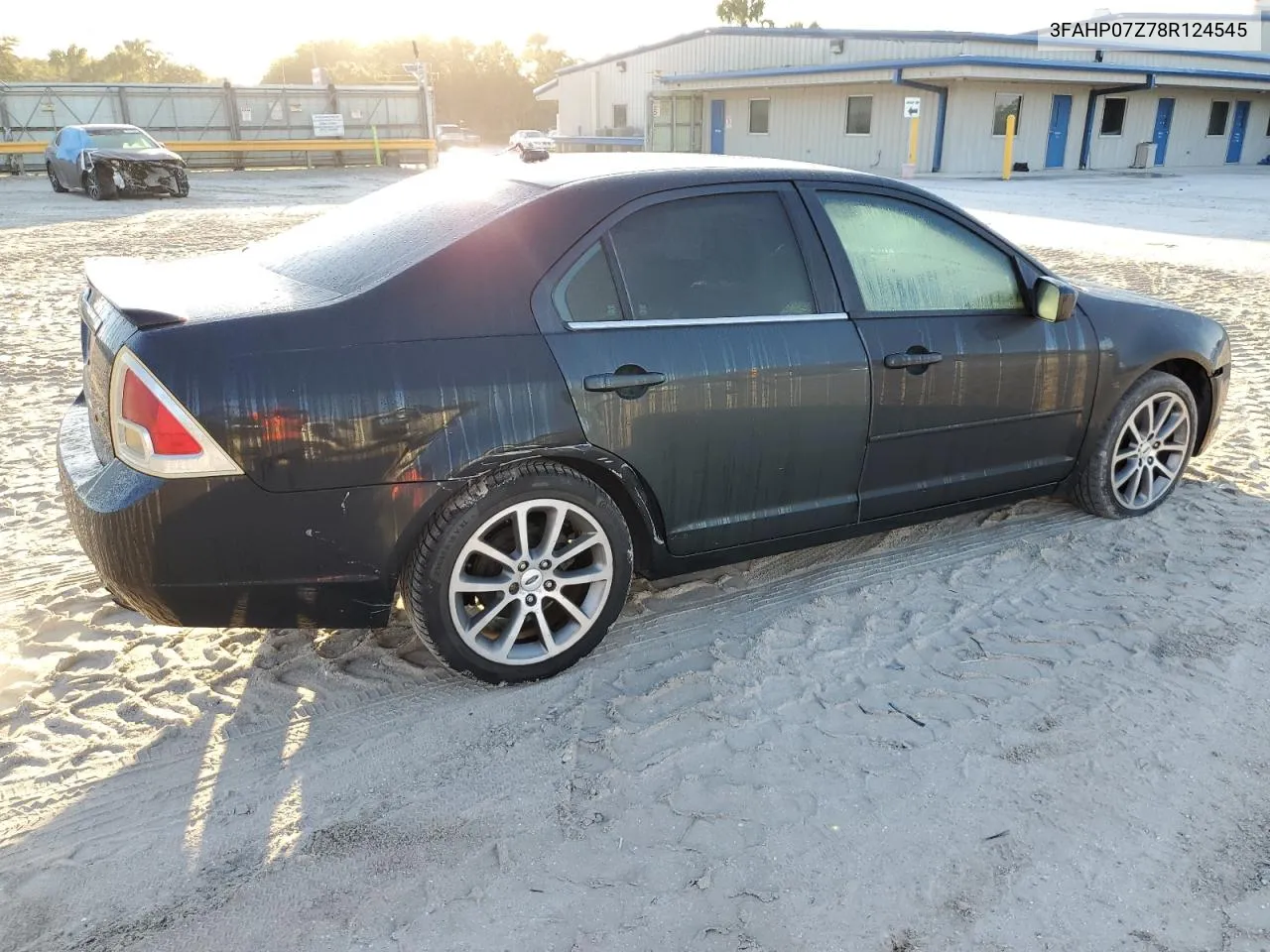 2008 Ford Fusion Se VIN: 3FAHP07Z78R124545 Lot: 78026524