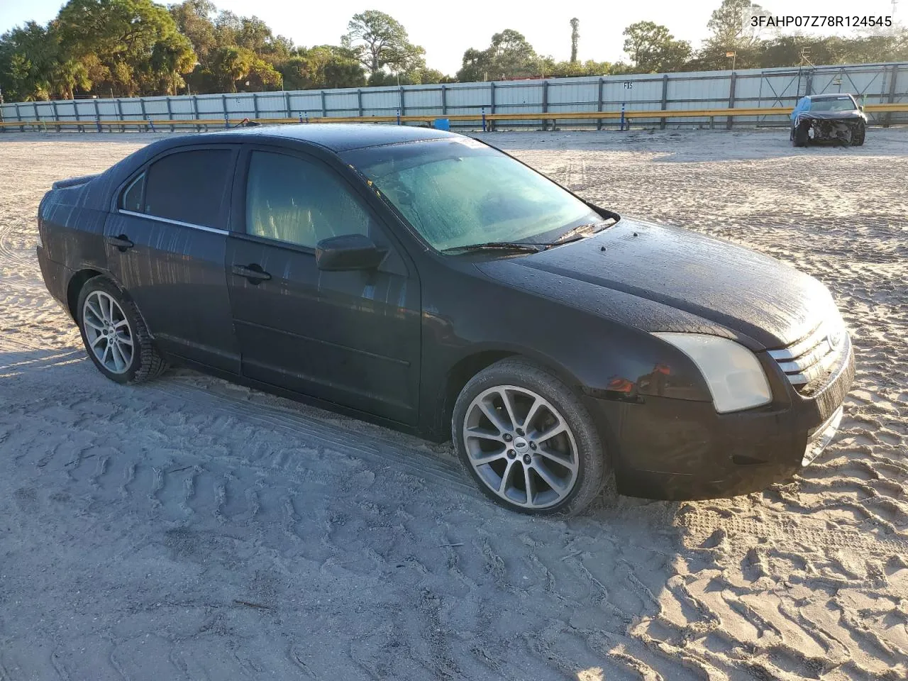 2008 Ford Fusion Se VIN: 3FAHP07Z78R124545 Lot: 78026524