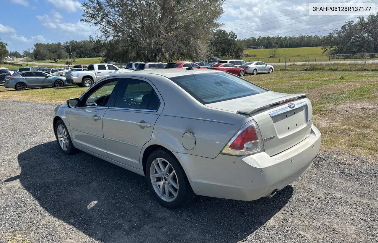 2008 Ford Fusion Sel VIN: 3FAHP08128R137177 Lot: 78903024