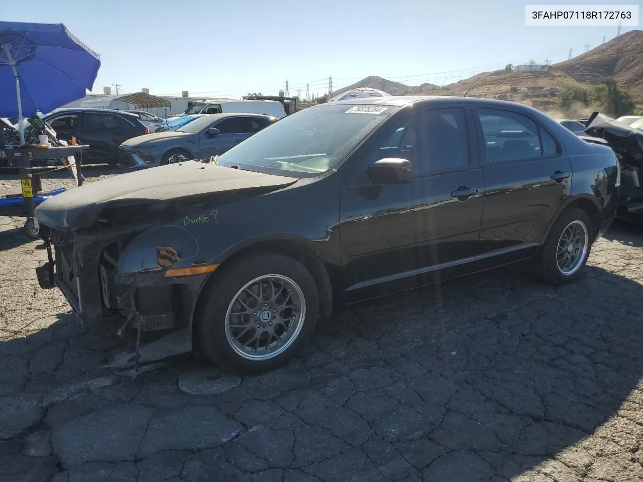 2008 Ford Fusion Se VIN: 3FAHP07118R172763 Lot: 79325284