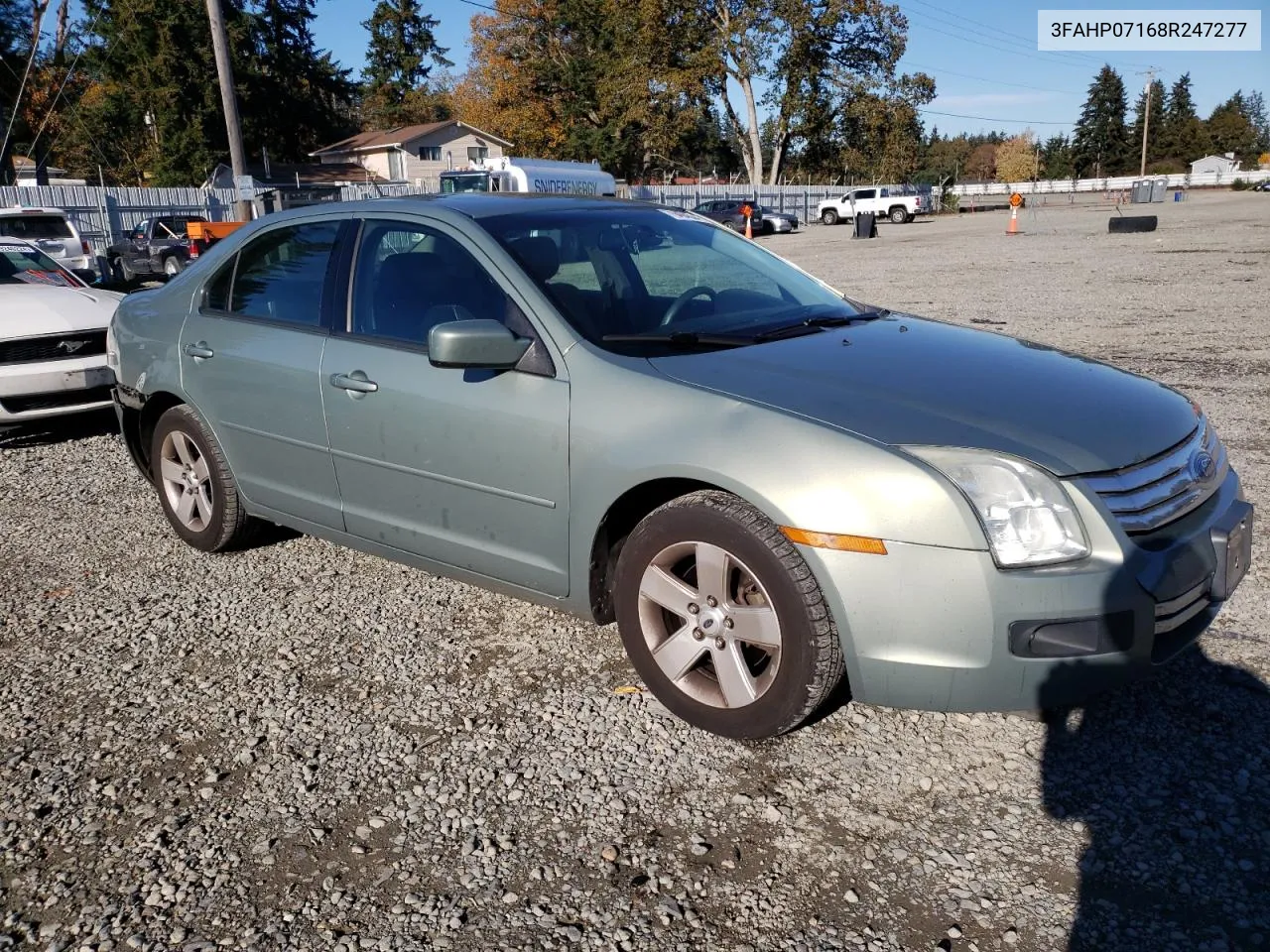 2008 Ford Fusion Se VIN: 3FAHP07168R247277 Lot: 79494544