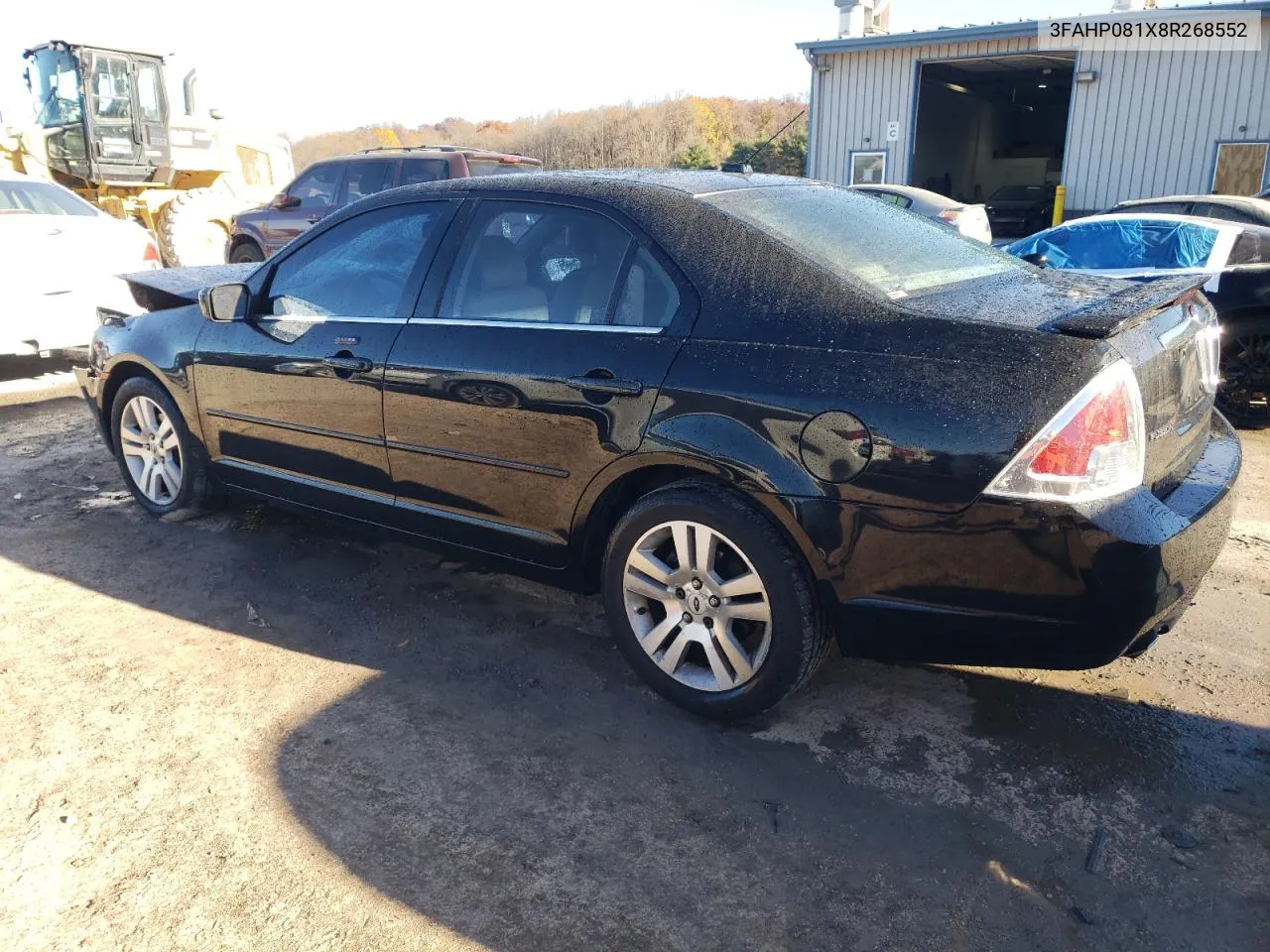 2008 Ford Fusion Sel VIN: 3FAHP081X8R268552 Lot: 79999914