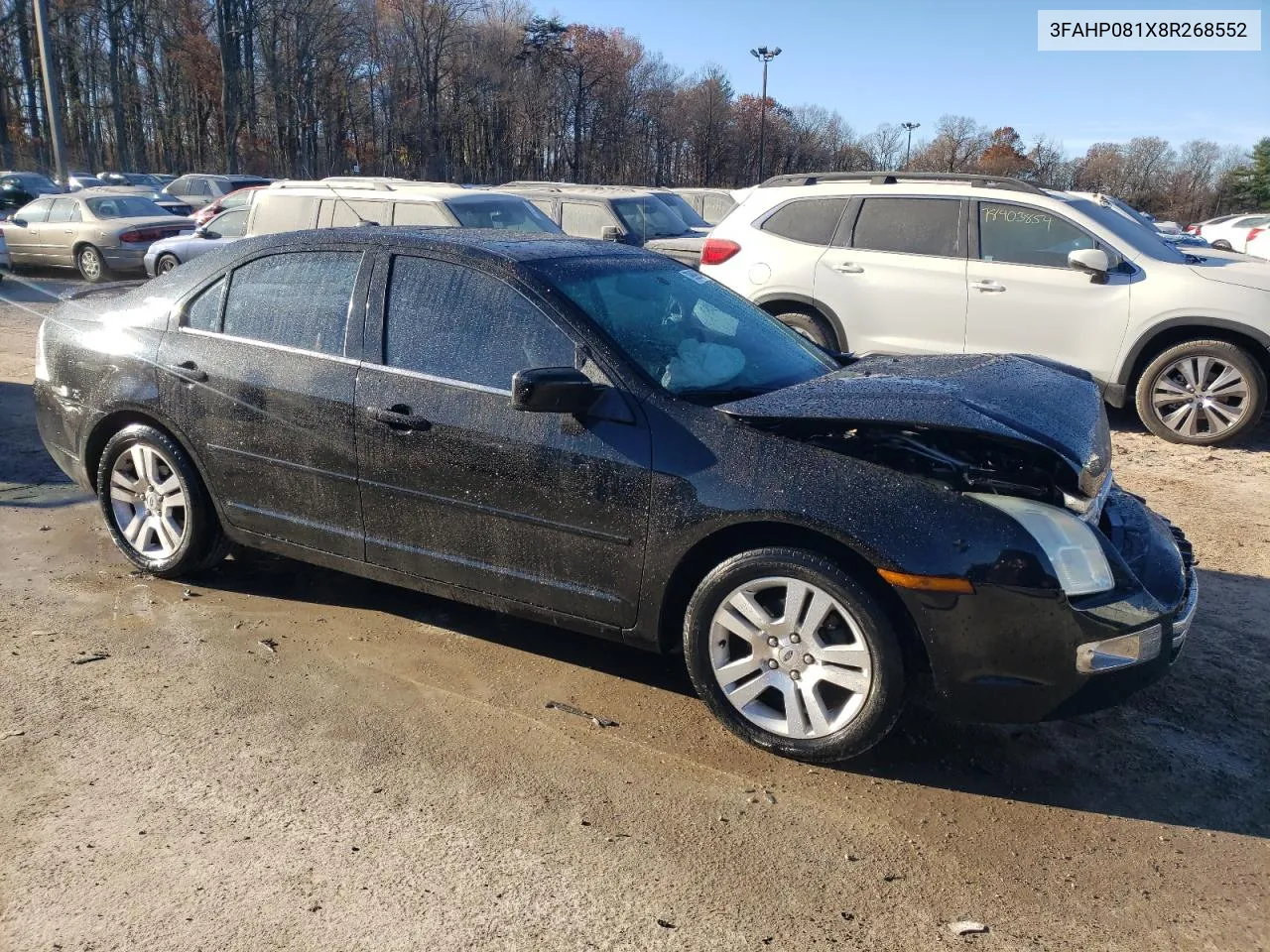 2008 Ford Fusion Sel VIN: 3FAHP081X8R268552 Lot: 79999914