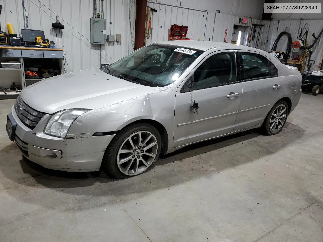 2008 Ford Fusion Se VIN: 3FAHP07Z78R228940 Lot: 80042764