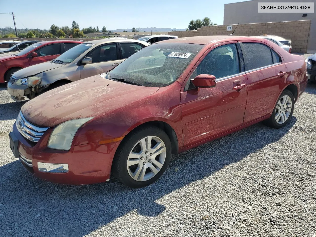 2009 Ford Fusion Sel VIN: 3FAHP081X9R108138 Lot: 67029974