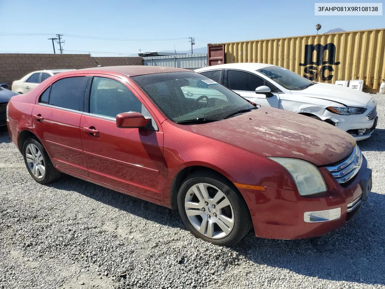 2009 Ford Fusion Sel VIN: 3FAHP081X9R108138 Lot: 67029974