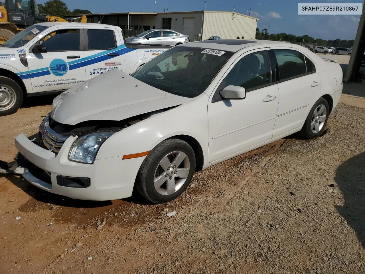 2009 Ford Fusion Se VIN: 3FAHP07Z89R210867 Lot: 68255194