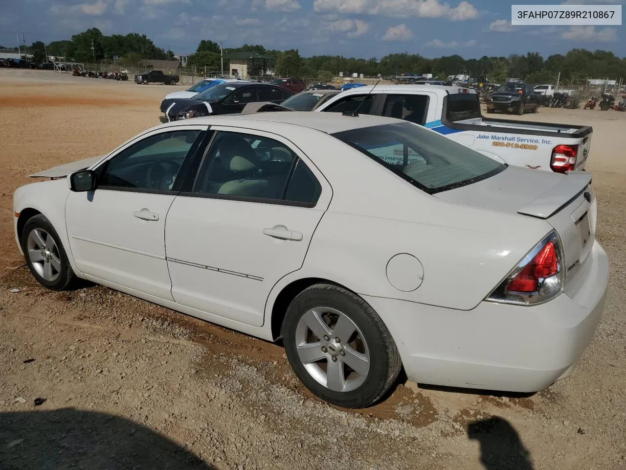 2009 Ford Fusion Se VIN: 3FAHP07Z89R210867 Lot: 68255194