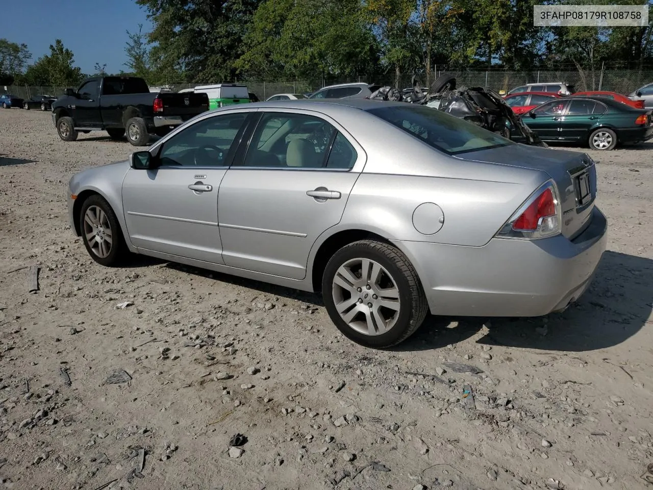 2009 Ford Fusion Sel VIN: 3FAHP08179R108758 Lot: 68699864