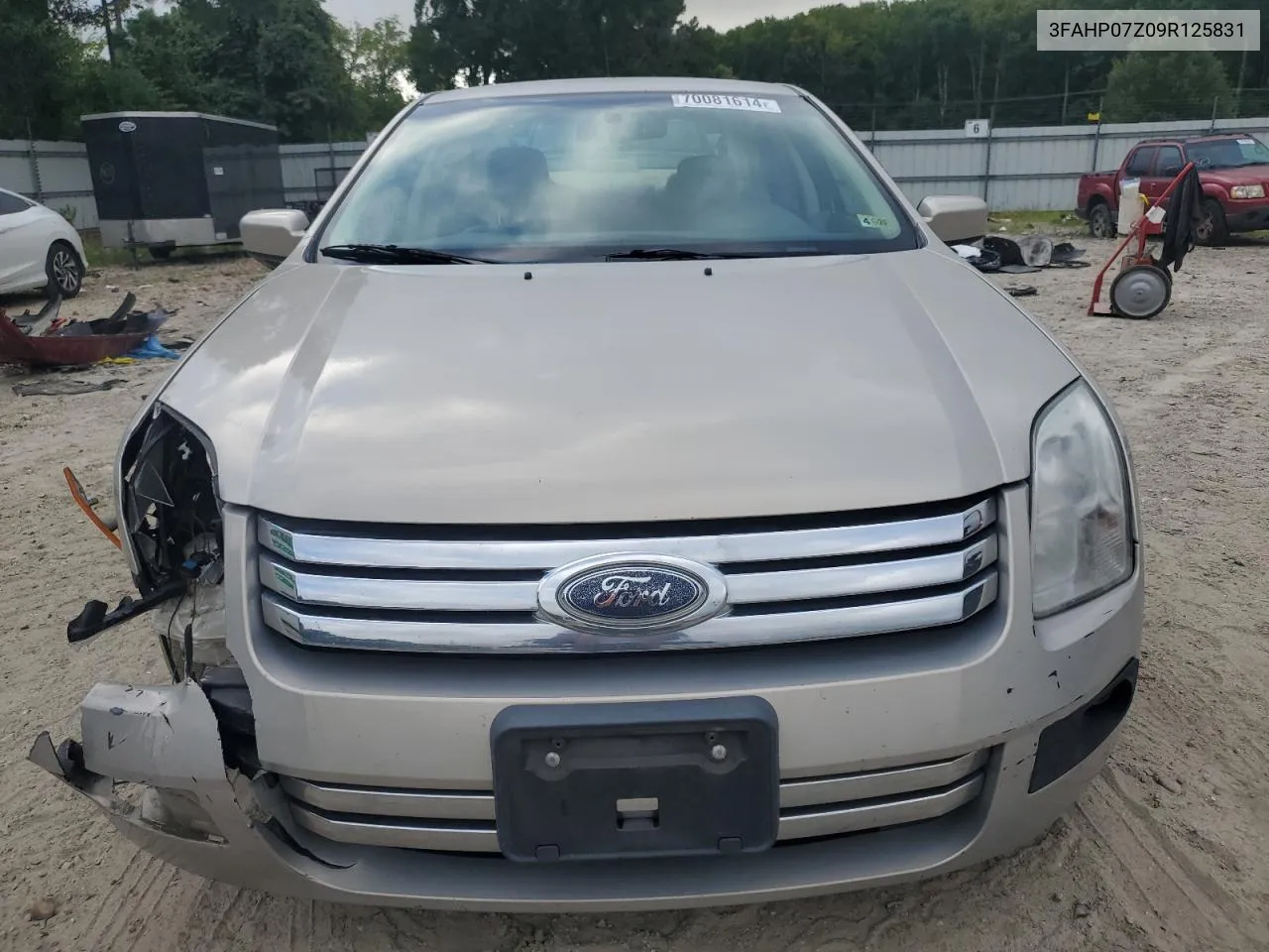 2009 Ford Fusion Se VIN: 3FAHP07Z09R125831 Lot: 70081614