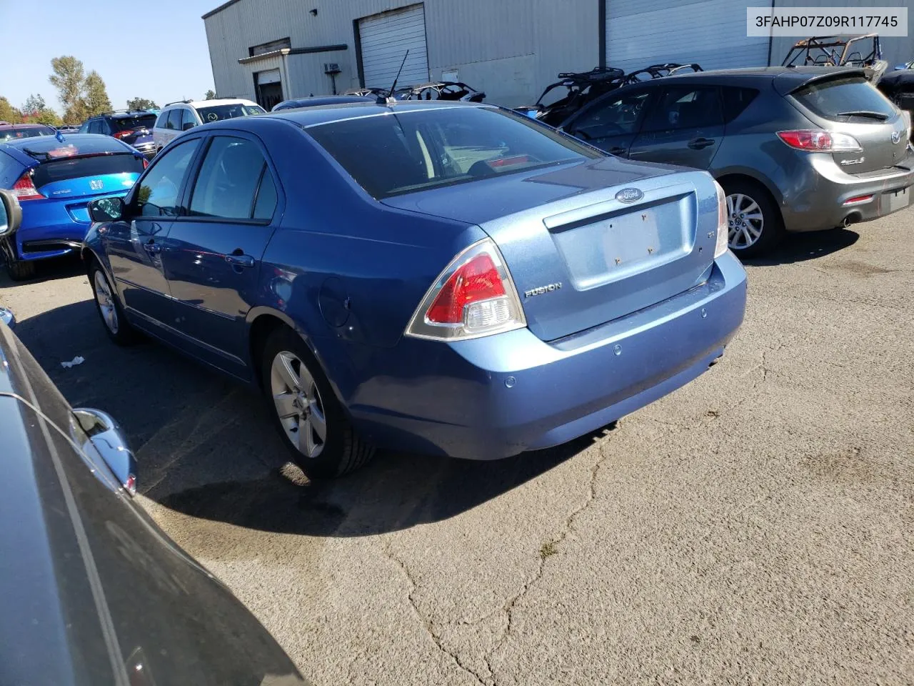 2009 Ford Fusion Se VIN: 3FAHP07Z09R117745 Lot: 73948394