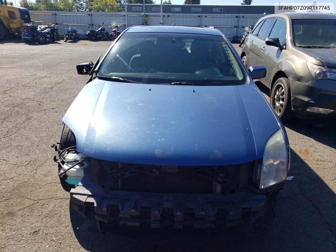 2009 Ford Fusion Se VIN: 3FAHP07Z09R117745 Lot: 73948394