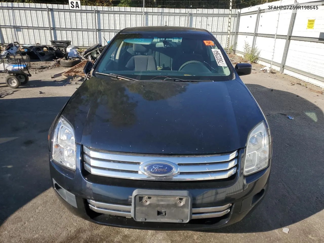 2009 Ford Fusion Se VIN: 3FAHP07Z59R198645 Lot: 75022564