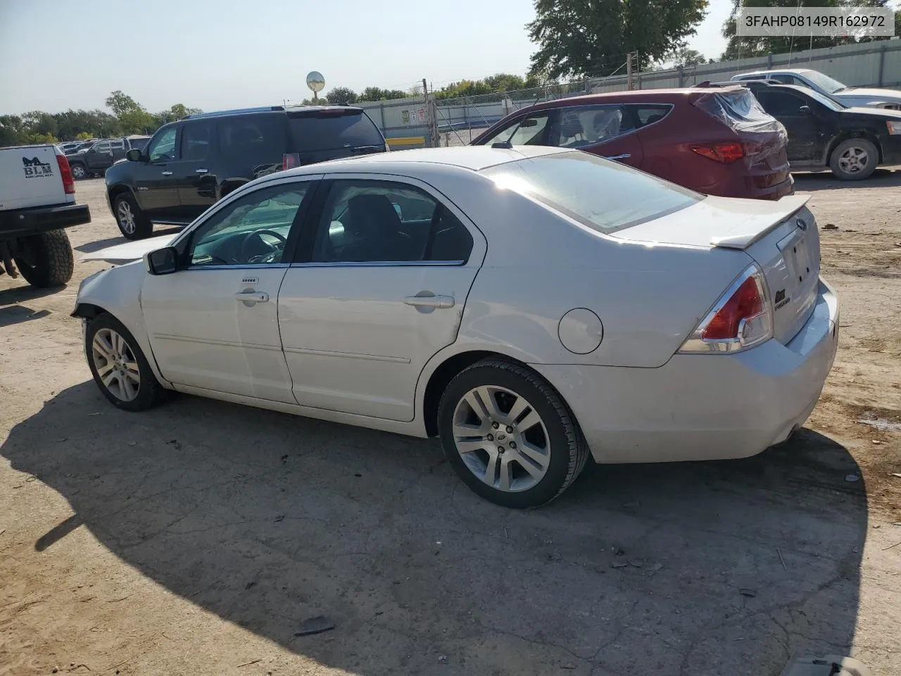 2009 Ford Fusion Sel VIN: 3FAHP08149R162972 Lot: 75438034