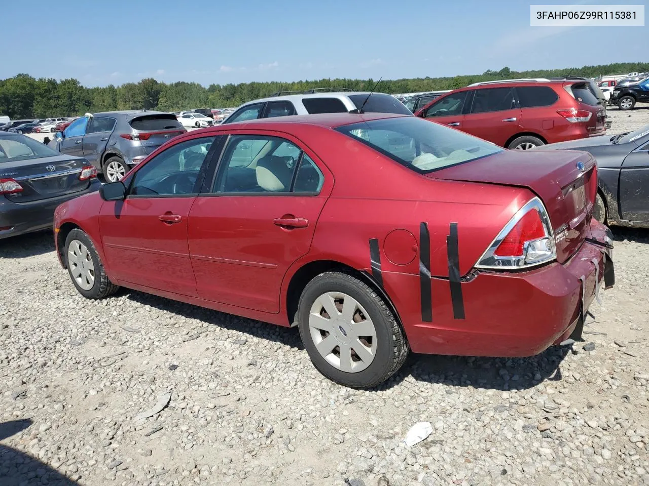 2009 Ford Fusion S VIN: 3FAHP06Z99R115381 Lot: 77658994