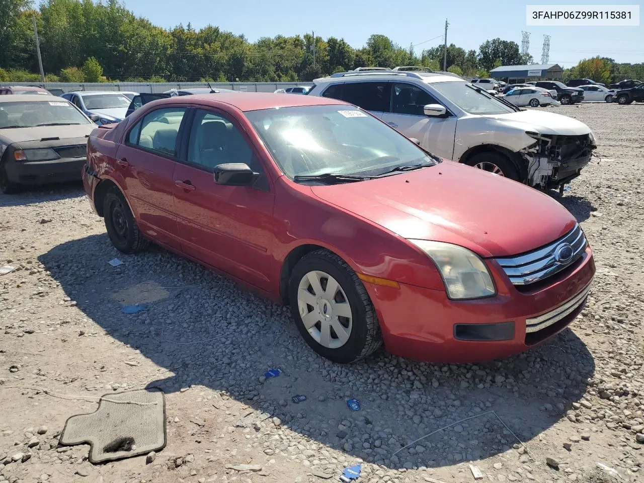 2009 Ford Fusion S VIN: 3FAHP06Z99R115381 Lot: 77658994