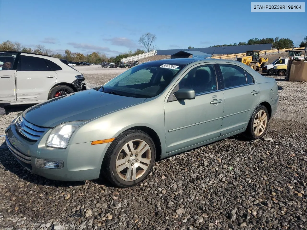 2009 Ford Fusion Sel VIN: 3FAHP08Z39R198464 Lot: 80427504