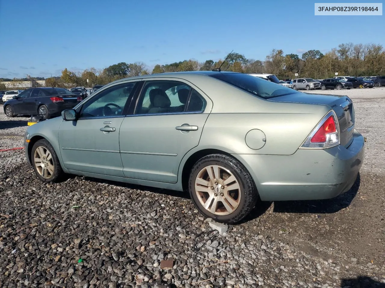 2009 Ford Fusion Sel VIN: 3FAHP08Z39R198464 Lot: 80427504