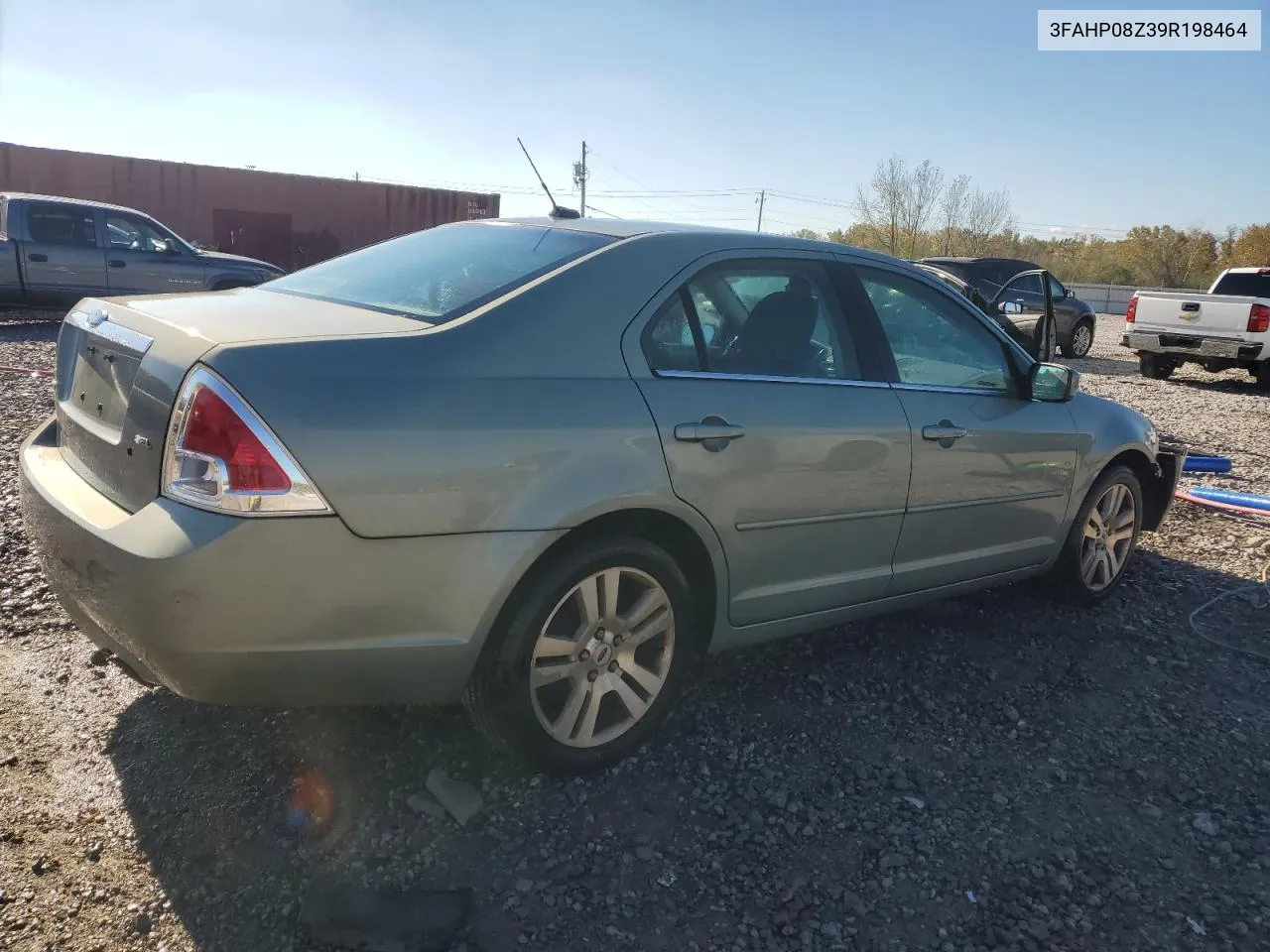 2009 Ford Fusion Sel VIN: 3FAHP08Z39R198464 Lot: 80427504