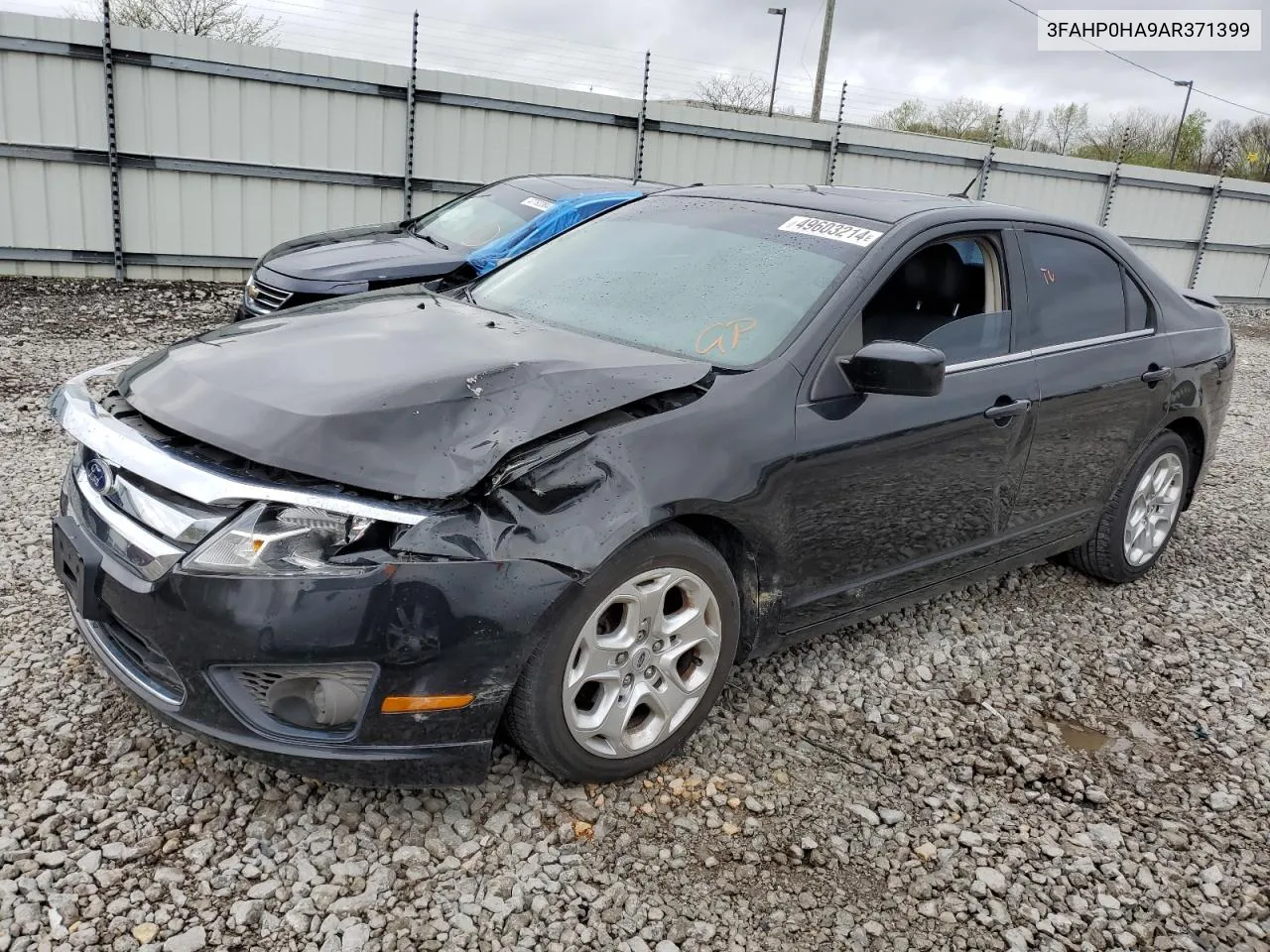 2010 Ford Fusion Se VIN: 3FAHP0HA9AR371399 Lot: 49603214