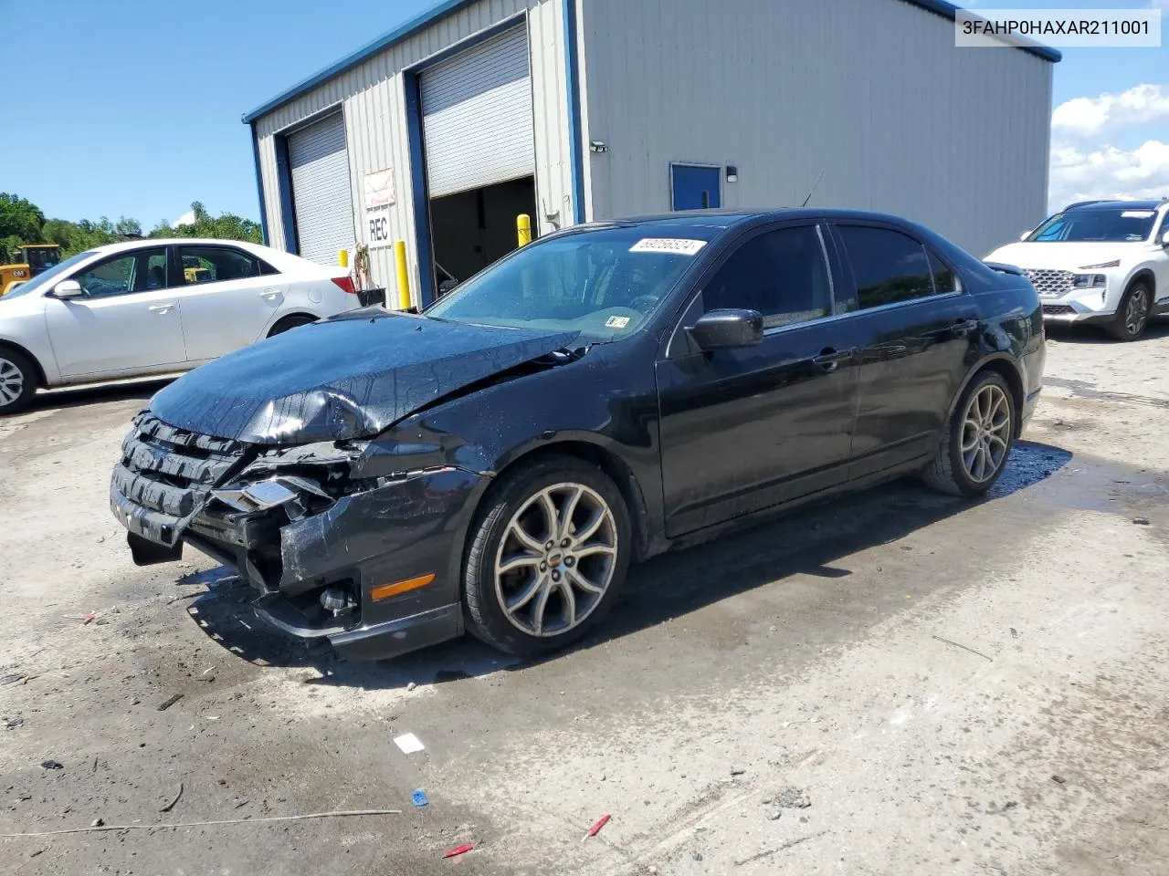 2010 Ford Fusion Se VIN: 3FAHP0HAXAR211001 Lot: 59256524