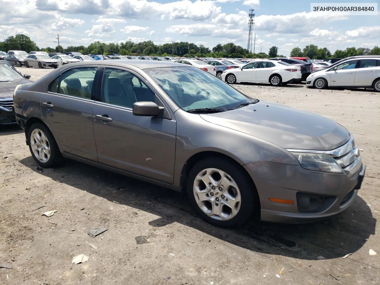 2010 Ford Fusion Se VIN: 3FAHP0HG0AR384840 Lot: 59614694