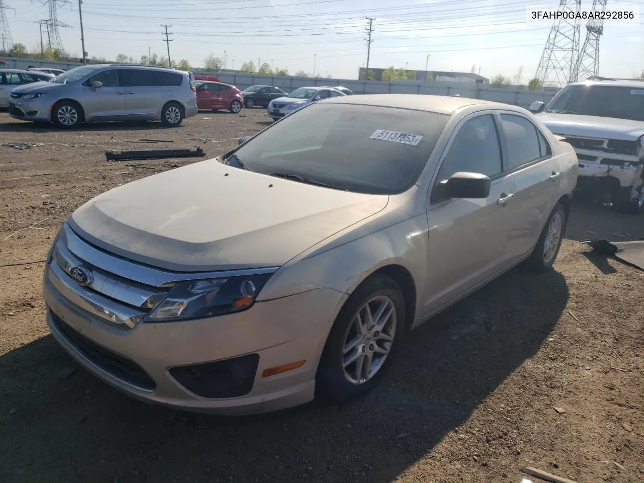 2010 Ford Fusion S VIN: 3FAHP0GA8AR292856 Lot: 61799004